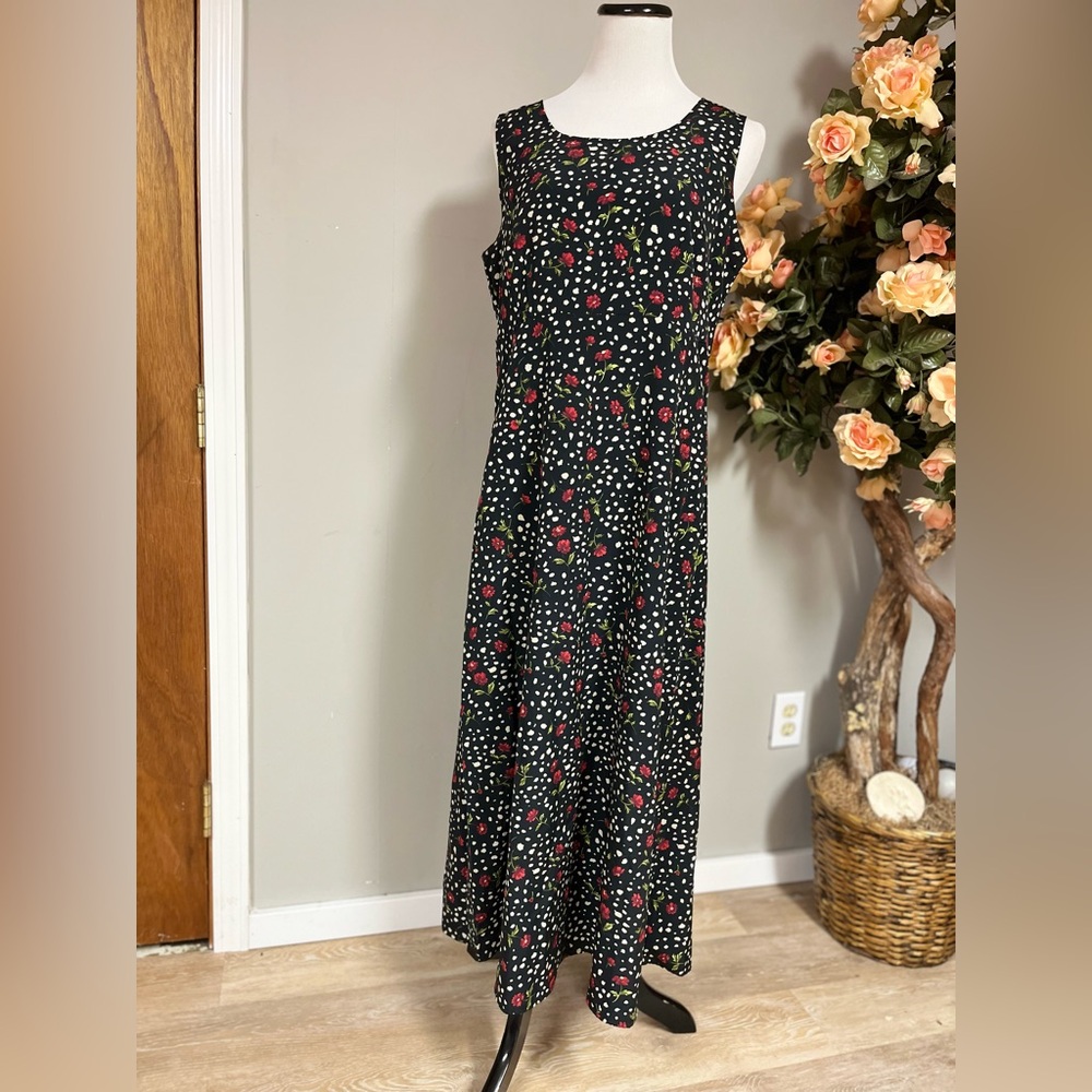 Kathie Lee Collection Sleeveless  floral Sheath Maxi Dress